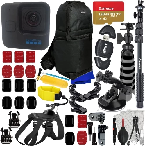 GoPro HERO11 Black Mini Hero 11 Mega Accessory Kit W Monopod Tripod 64GB Bundle 3 GoPro HERO11 Black Mini Hero 11 Mega Accessory Kit W Monopod Tripod 64GB Bundle