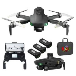 The Bigly Brothers GD93 Midnight Specter GPS Drone, 720 Degrees Obstacle Avoidance, Smart Return Home, 4K Camera 1000m Range, 90mins Flight Time Below 249g, Carrying Case Included