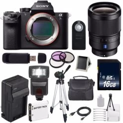 Sony Alpha A7S II A7S Mark II A7SII ILCE7SM2/B Mirrorless Digital Camera (International Model) + Sony Distagon T FE 35mm Lens Base Bundle
