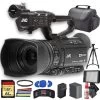 JVC GY-HM180 Ultra HD 4K Camcorder With HD-SDI (GY-HM180U) With Extra Battery, UV Filter, Tripod, Padded Case, LED Light