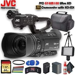 JVC GY-HM180 Ultra HD 4K Camcorder With HD-SDI (GY-HM180U) With Extra Battery, UV Filter, Tripod, Padded Case, LED Light -Outdoor Camera Shop 16941511 3