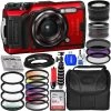 Olympus Tough TG-6 Digital Camera (Red) V104210RU000 + 64GB + Filter Kit Bundle -Outdoor Camera Shop 16998001