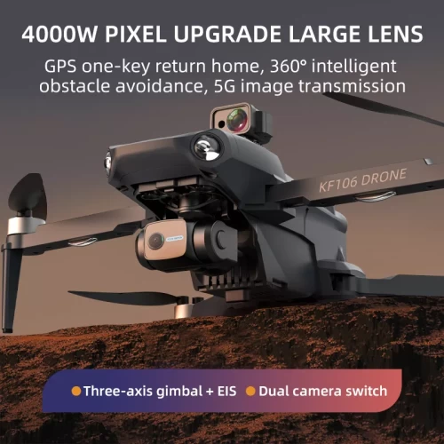 ISPEKTRUM ISKF106 Max Drone 4K Dual Camera, 3-Axis Gimbal, 360 Obstacle Avoidance, 25 Minutes Fight Time, 1.2KM Flying Range, Advanced Auto Return, Trajectory Flight, Smart Hover 4 ISPEKTRUM ISKF106 Max Drone 4K Dual Camera, 3-Axis Gimbal, 360 Obstacle Avoidance, 25 Minutes Fight Time, 1.2KM Flying Range, Advanced Auto Return, Trajectory Flight, Smart Hover - Image 2