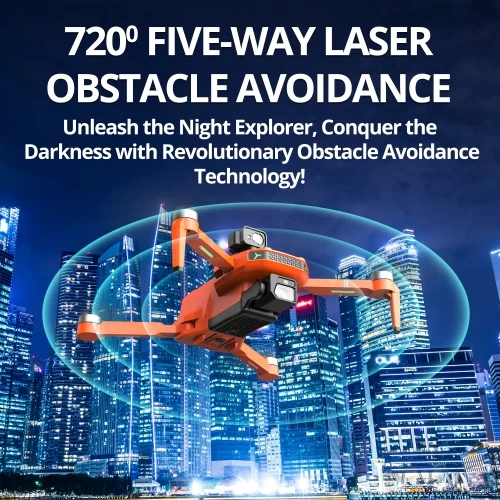 Open Box - The Bigly Brothers E59 Mark III Delta Orange Superior Edition, GPS Drone, 4k Camera, 1 Key Return Home, All Around Obstacle Avoidance, Carrying Case & 1 Batt Included 7 Open Box - The Bigly Brothers E59 Mark III Delta Orange Superior Edition, GPS Drone, 4k Camera, 1 Key Return Home, All Around Obstacle Avoidance, Carrying Case & 1 Batt Included - Image 5