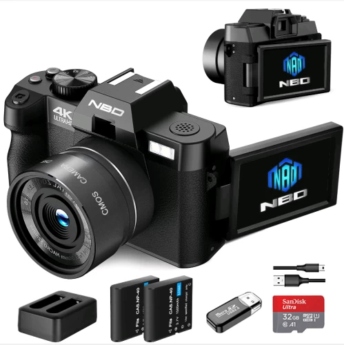Digital Camera For Photography And Video, 4K 48MP Vlogging Camera For YouTube With 180° Flip Screen,16X Digital Zoom,32GB TF Card, 2 Batteries 3 Digital Camera For Photography And Video, 4K 48MP Vlogging Camera For YouTube With 180° Flip Screen,16X Digital Zoom,32GB TF Card, 2 Batteries