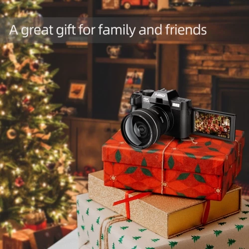 Digital Camera For Photography And Video, 4K 48MP Vlogging Camera For YouTube With 180° Flip Screen,16X Digital Zoom,32GB TF Card, 2 Batteries 8 Digital Camera For Photography And Video, 4K 48MP Vlogging Camera For YouTube With 180° Flip Screen,16X Digital Zoom,32GB TF Card, 2 Batteries - Image 6