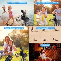 NBD Video Camera Camcorder 2.7K YouTube Vlogging Camera 3.0" IPS 42MP Digital Camera Recorder 18X Digital Zoom With 32GB SD Card -Outdoor Camera Shop 17150368 5