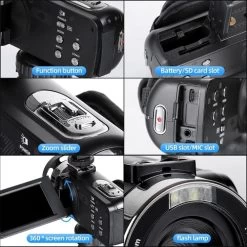 NBD Video Camera Camcorder 2.7K YouTube Vlogging Camera 3.0" IPS 42MP Digital Camera Recorder 18X Digital Zoom With 32GB SD Card -Outdoor Camera Shop 17150368 6