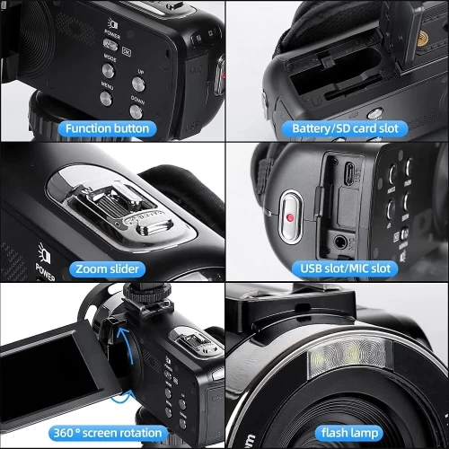 NBD Video Camera 2.7K Ultra HD 42MP Youtube Vlogging Camera 3.0” Camcorder With Remote Control 8 NBD Video Camera 2.7K Ultra HD 42MP Youtube Vlogging Camera 3.0” Camcorder With Remote Control - Image 6