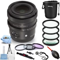 Sigma 35mm F/2 DG DN Contemporary Lens For Sony E + Filter Kit + Pouch Bundle