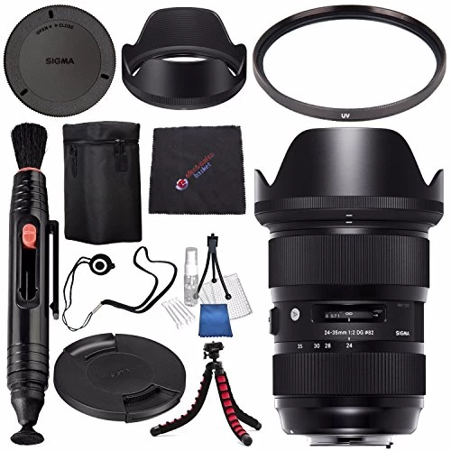 Sigma 24-35mm F/2 DG HSM Art Lens For Nikon F #588955 + Lens Pen Cleaner + Microfiber Cleaning Cloth + Lens Capkeeper + Deluxe Cleaning Kit + Flexible Tripod Bundle (International 4 Sigma 24-35mm F/2 DG HSM Art Lens For Nikon F #588955 + Lens Pen Cleaner + Microfiber Cleaning Cloth + Lens Capkeeper + Deluxe Cleaning Kit + Flexible Tripod Bundle (International - Image 2