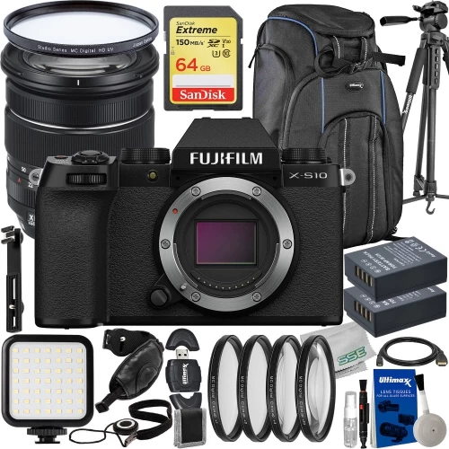 FUJIFILM X-S10 Mirrorless Camera With XF 16-80mm F/4 R OIS WR Lens - 16PC Bundle 3 FUJIFILM X-S10 Mirrorless Camera With XF 16-80mm F/4 R OIS WR Lens - 16PC Bundle