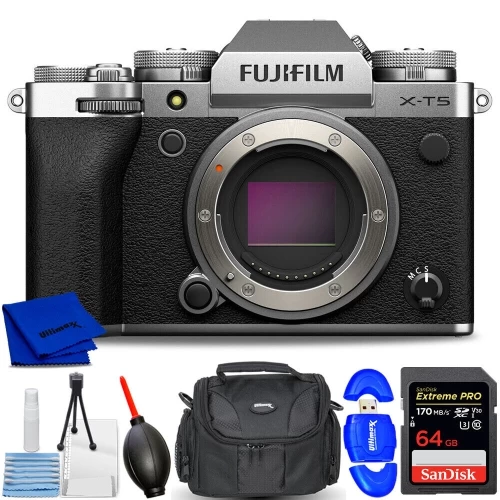 FUJIFILM X-T5 Mirrorless Camera (Body, Silver) 16782337 - KIT BOX Bundle 3 FUJIFILM X-T5 Mirrorless Camera (Body, Silver) 16782337 - KIT BOX Bundle