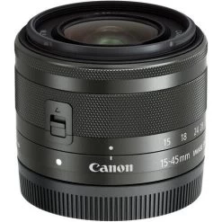 Canon® Canon EF-M 15-45mm IS STM Lens (Graphite) + Filter Kit Bundle - White Box -Outdoor Camera Shop 17185715 2