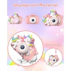 Upgraded Unicorn Camera For 3-8 Years Old Kids, Selfie Camera 20.0 MP HD 1080P IPS Screen, Built-in 1000 MAh Rechargeable Battery, Dual Digital Toy Camera With 32GB SD Card. 14 Upgraded Unicorn Camera For 3-8 Years Old Kids, Selfie Camera 20.0 MP HD 1080P IPS Screen, Built-in 1000 MAh Rechargeable Battery, Dual Digital Toy Camera With 32GB SD Card. -Outdoor Camera Shop 17189146 5
