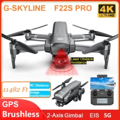 G-SKYLINE F22S PRO 4K UHD EIS Camera GPS 5G FPV Brushless Power 3.5km (11482 Ft) Transfer Distance