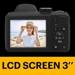 Astro Zoom AZ405-BK 20MP Digital Camera: 40X Optical Zoom, 24mm Wide Angle, 1080P Full HD Video, 3" LCD Screen (Black) -Outdoor Camera Shop 17195538 3