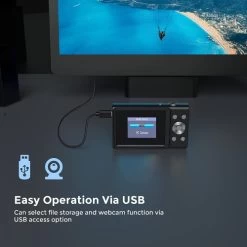 Portable Mini Compact Digital Camera Auto Focus HD 2.7K Vlogging Camera With 48MP, 16X Digital Zoom, 32GB Memory Card, 2 Batteries -Outdoor Camera Shop 17196218 6