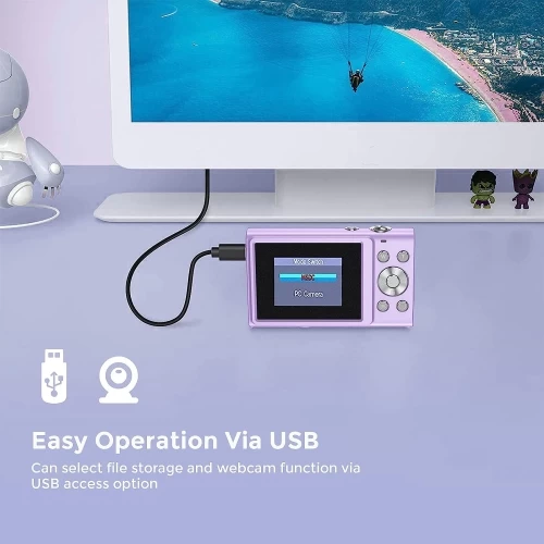 Compact Digital Camera With Auto Focus, 2.7K Vlogging Camera, HD 48MP, 16X Digital Zoom, 32GB Memory Card 9 Compact Digital Camera With Auto Focus, 2.7K Vlogging Camera, HD 48MP, 16X Digital Zoom, 32GB Memory Card - Image 7