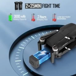 NMY Drone With Camera 4k For Adults, 5G WIFI Transmission, EIS Technology, Gimbal Camera, 50 Mins Flight Time With 2 Batteries, Brushless Motor, Drone Professional -Outdoor Camera Shop 17196419 4