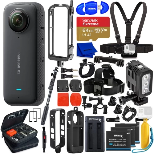 Insta360 X3 5.7K 360° Waterproof Touch Screen Action Camera - 25PC 64GB Bundle 3 Insta360 X3 5.7K 360° Waterproof Touch Screen Action Camera - 25PC 64GB Bundle