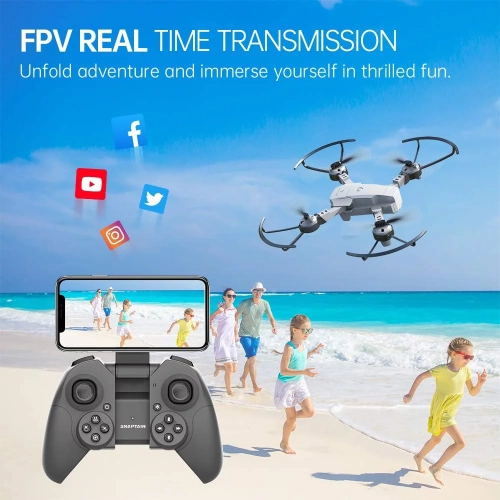 Vantop - Snaptain A10 Mini Foldable Drone With 1080P HD Camera FPV Wi-Fi RC Quadcopter, Voice Control, Gesture Control, High-Speed Rotation, 3D Flips 4 Vantop - Snaptain A10 Mini Foldable Drone With 1080P HD Camera FPV Wi-Fi RC Quadcopter, Voice Control, Gesture Control, High-Speed Rotation, 3D Flips - Image 2