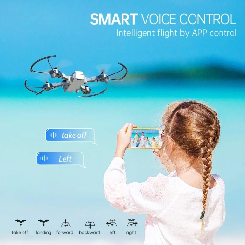 Vantop - Snaptain A10 Mini Foldable Drone With 1080P HD Camera FPV Wi-Fi RC Quadcopter, Voice Control, Gesture Control, High-Speed Rotation, 3D Flips 6 Vantop - Snaptain A10 Mini Foldable Drone With 1080P HD Camera FPV Wi-Fi RC Quadcopter, Voice Control, Gesture Control, High-Speed Rotation, 3D Flips - Image 4