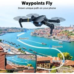 Foldable RC Quadcopter Drone With Camera - 1080P HD FPV Video Drone For Adults And Beginners, Comes With 2 Batteries, Carrying Case, One Key Start -Outdoor Camera Shop 17214154 4