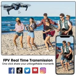 Foldable RC Quadcopter Drone With Camera - 1080P HD FPV Video Drone For Adults And Beginners, Comes With 2 Batteries, Carrying Case, One Key Start -Outdoor Camera Shop 17214154 6