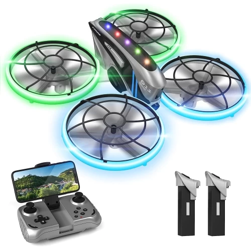Skyquad RC Drone With HD FPV Camera - Great Toys Gifts For Boys And Girls, Suitable For Kids And Adults, Equipped With Cool LED Lights, Full Protective Guards 3 Skyquad RC Drone With HD FPV Camera - Great Toys Gifts For Boys And Girls, Suitable For Kids And Adults, Equipped With Cool LED Lights, Full Protective Guards