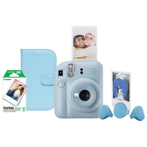 Open Box - Fujifilm Instax Mini 12 Instant Camera Bundle - Pastel Blue 3 Open Box - Fujifilm Instax Mini 12 Instant Camera Bundle - Pastel Blue