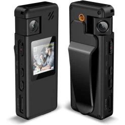 1080P 64GB Body Camera With Audio, Police Body Cam With 180° Rotatable Lens And Upgrade Rotate Clip