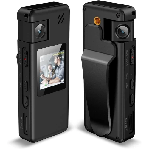 1080P 64GB Body Camera With Audio, Police Body Cam With 180° Rotatable Lens And Upgrade Rotate Clip 3 1080P 64GB Body Camera With Audio, Police Body Cam With 180° Rotatable Lens And Upgrade Rotate Clip