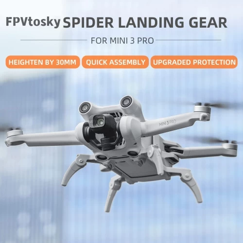 Landing Gear For DJI Mini 3 Pro, Spider Leg Foldable Height Extension Kit For DJI Mini3 Pro Drone Accessories (Gray) (NOT For Newest DJI Mini 3) 4 Landing Gear For DJI Mini 3 Pro, Spider Leg Foldable Height Extension Kit For DJI Mini3 Pro Drone Accessories (Gray) (NOT For Newest DJI Mini 3) - Image 2