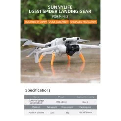 Landing Gear For DJI Mini 3, Spider Leg Foldable Extension Kit For DJI Mini3 Drone Accessories (Grey + Orange)Only Available For DJI Mini 3 Drone 13 Landing Gear For DJI Mini 3, Spider Leg Foldable Extension Kit For DJI Mini3 Drone Accessories (Grey + Orange)Only Available For DJI Mini 3 Drone -Outdoor Camera Shop 17242230 5