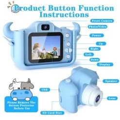 Kids Camera Toys For 9 10 11 12 Year Old Boys/Girls, Kids Digital Camera For Toddler With Video, Christmas Birthday Festival Gifts For Kids, Selfie Camera For Kids, 32GB SD Card 10 Kids Camera Toys For 9 10 11 12 Year Old Boys/Girls, Kids Digital Camera For Toddler With Video, Christmas Birthday Festival Gifts For Kids, Selfie Camera For Kids, 32GB SD Card -Outdoor Camera Shop 17242449 2