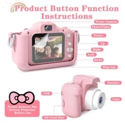 Kids Camera Toys For 3-12 Year Old Boys/Girls, Kids Digital Camera For Toddler With 1080P Video, Chritmas Birthday Festival Gifts For Kids, Selfie Camera For Kids, 32GB SD Card -Outdoor Camera Shop 17242453 2