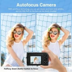 4K 48MP Autofocus Vlogging Camera - This Camera Includes A 32GB Memory Card, 16X Digital Zoom, And Comes With 2 Batteries. It's A Powerful Tool For Photography Color: Black. -Outdoor Camera Shop 17242711 2