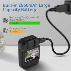1296P Body Camera Support 8-10 Hours Recording - Auto Night Vision - Memory Expand Max 128G Lightweight And Portable Easy To Operate -Outdoor Camera Shop 17242754 2