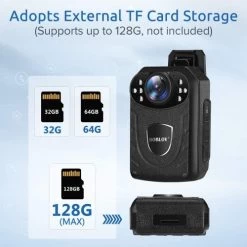 1296P Body Camera Support 8-10 Hours Recording - Auto Night Vision - Memory Expand Max 128G Lightweight And Portable Easy To Operate -Outdoor Camera Shop 17242754 3