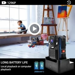 V8-64GB Body Cam, Body Camera 1440P 10 Hours, Police Camera With 2 Batteries, IP68 Body Camera With Audio And Video Recording Wearable, Night Vision Body Camera (MAX 2160P) -Outdoor Camera Shop 17254832 2