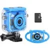 Kids Waterproof Camera - A Digital Underwater Action Camera Designed For Kids Aged 3-13. Comes With A 32GB TF Card And An Anti-Fall Silicone Case, Available In Blue. -Outdoor Camera Shop 17254852