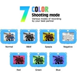 Kids Waterproof Camera - A Digital Underwater Action Camera Designed For Kids Aged 3-13. Comes With A 32GB TF Card And An Anti-Fall Silicone Case, Available In Blue. -Outdoor Camera Shop 17254852 4