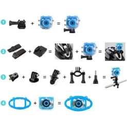 Kids Waterproof Camera - A Digital Underwater Action Camera Designed For Kids Aged 3-13. Comes With A 32GB TF Card And An Anti-Fall Silicone Case, Available In Blue. -Outdoor Camera Shop 17254852 6